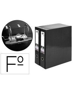 Modulo liderpapel 2 archivadores folio 2 anillas mecanismo de palanca 75mm negro