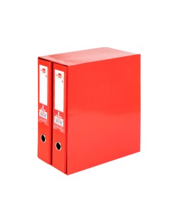 Modulo liderpapel 2 archivadores folio 2 anillas mecanismo de palanca 75mm rojo