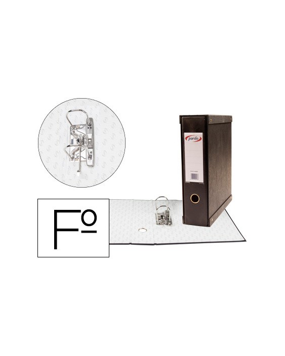 Modulo pardo 1 archivadores de palanca folio 2 anillas de 70 mm negro 350x100x290 mm