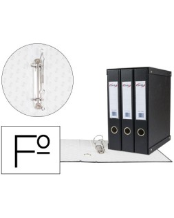 Modulo pardo 3 archivadores de palanca folio 2 anillas de 40 mm color negro 350x200x300 mm