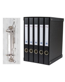 Modulo pardo 5 archivadores de palanca folio 2 anillas de 25 mm negro 350x230x300 mm