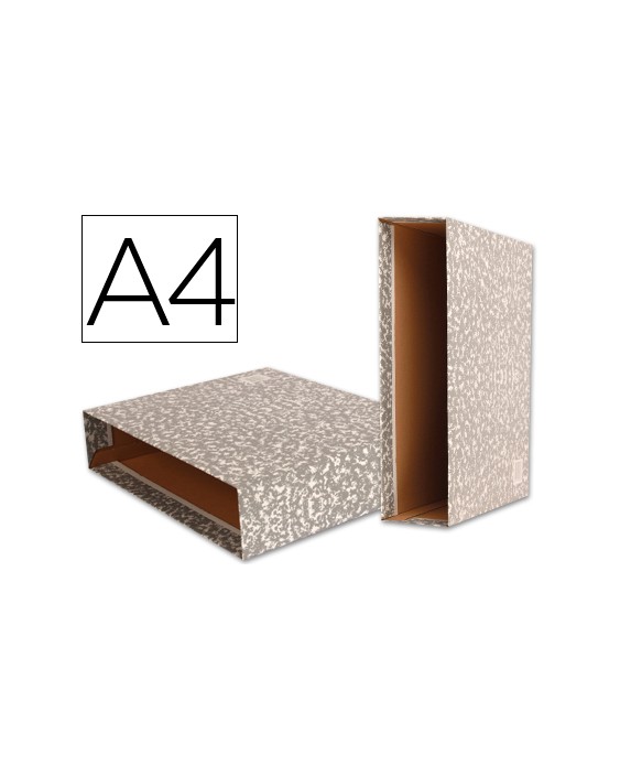 Caja archivador liderpapel classic red a4 gris