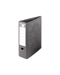Archivador de palanca liderpapel folio carton forrado sin rado lomo 80mm negro compresor metalico