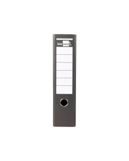 Archivador de palanca liderpapel folio carton forrado sin rado lomo 80mm negro compresor metalico