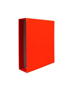 Caja archivador liderpapel de palanca carton folio documenta lomo 75mm color rojo