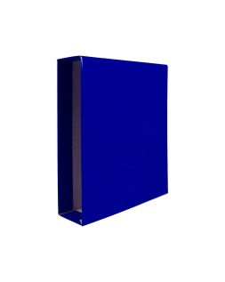 Caja archivador liderpapel de palanca carton folio documenta lomo 75mm color azul