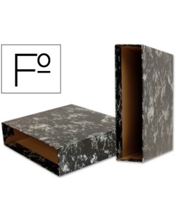 Caja archivador liderpapel classic blue folio negra