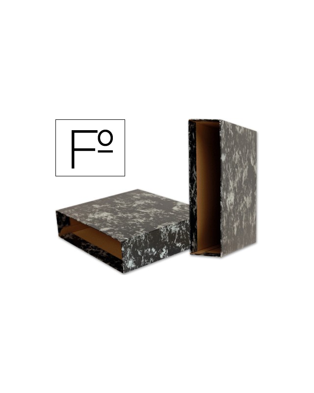 Caja archivador liderpapel classic blue folio negra