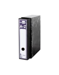 Caja archivador liderpapel classic blue folio negra