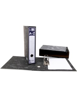 Caja archivador liderpapel classic blue folio negra
