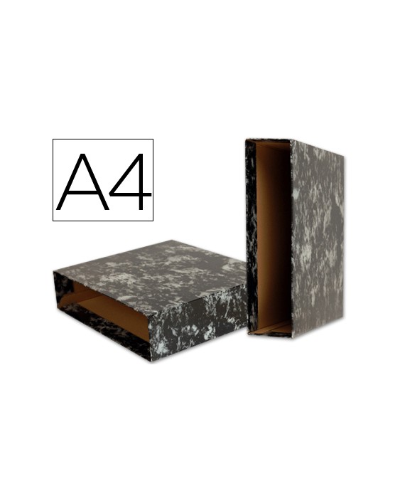 Caja archivador liderpapel classic blue a4 negra