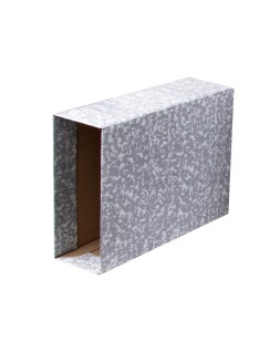 Caja archivador liderpapel classic red cuarto apaisado gris