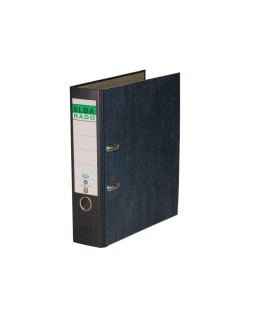 Archivador de palanca elba carton forrado jaspeado con rado din a4 lomo de 80 mm negro
