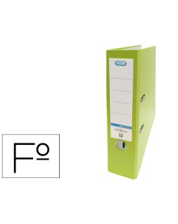 Archivador de palanca elba carton forrado pvc con rado top folio lomo 80 mm verde lima