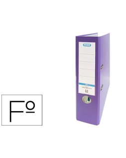 Archivador de palanca elba carton forrado pvc con rado top folio lomo 80 mm violeta