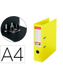 Archivador de palanca esselte n 1 co2 neutral din a4 carton forrado lomo 75 mm amarillo vivida