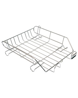Bandeja sobremesa metalica q-connect cromada 370x275 mm