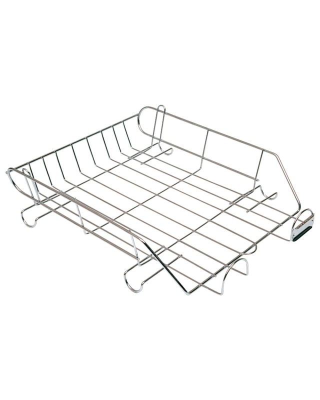 Bandeja sobremesa metalica q-connect cromada 370x275 mm