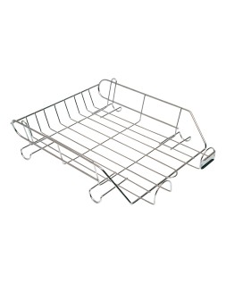 Bandeja sobremesa metalica q-connect cromada 370x275 mm