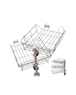 Bandeja sobremesa metalica q-connect cromada 370x275 mm