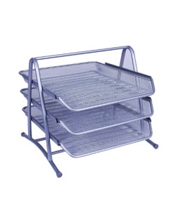 Bandeja sobremesa metalica q-connect kf00822 rejilla plata 3 bandejas movibles 350x278x275 mm