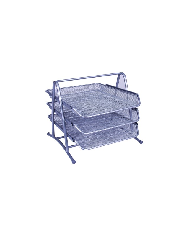 Bandeja sobremesa metalica q-connect kf00822 rejilla plata 3 bandejas movibles 350x278x275 mm