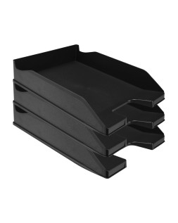 Bandeja sobremesa plastico q-connect negro opaco 100% reciclado 240x70x340 mm