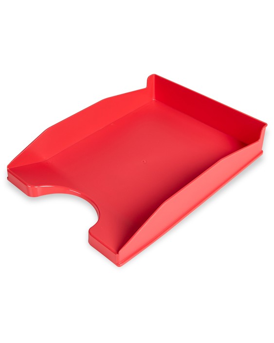 Bandeja sobremesa plastico q-connect rojo opaco 240x70x340 mm