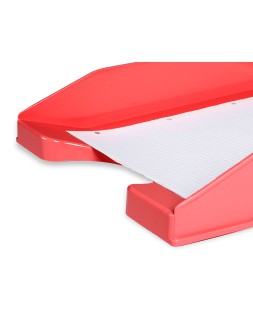 Bandeja sobremesa plastico q-connect rojo opaco 240x70x340 mm