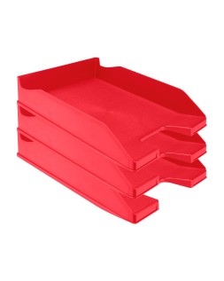Bandeja sobremesa plastico q-connect rojo opaco 240x70x340 mm