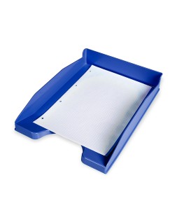 Bandeja sobremesa plastico q-connect azul opaco 240x70x340 mm