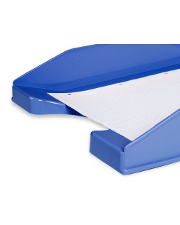 Bandeja sobremesa plastico q-connect azul opaco 240x70x340 mm