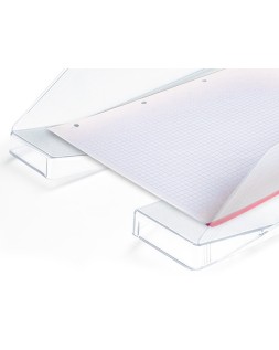 Bandeja sobremesa plastico q-connect transparente 240x70x340 mm