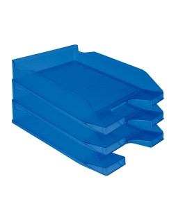 Bandeja sobremesa plastico q-connect azul transparente 240x70x340 mm
