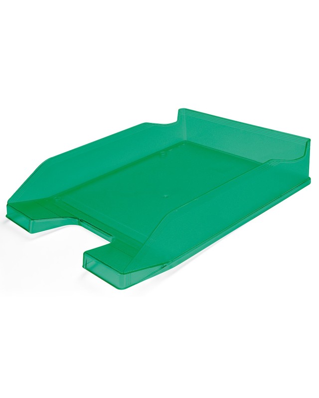 Bandeja sobremesa plastico q-connect verde transparente 240x70x340 mm