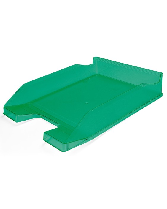 Bandeja sobremesa plastico q-connect verde transparente 240x70x340 mm