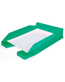 Bandeja sobremesa plastico q-connect verde transparente 240x70x340 mm