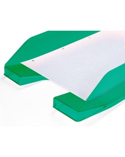 Bandeja sobremesa plastico q-connect verde transparente 240x70x340 mm