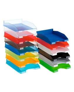Bandeja sobremesa plastico q-connect verde transparente 240x70x340 mm