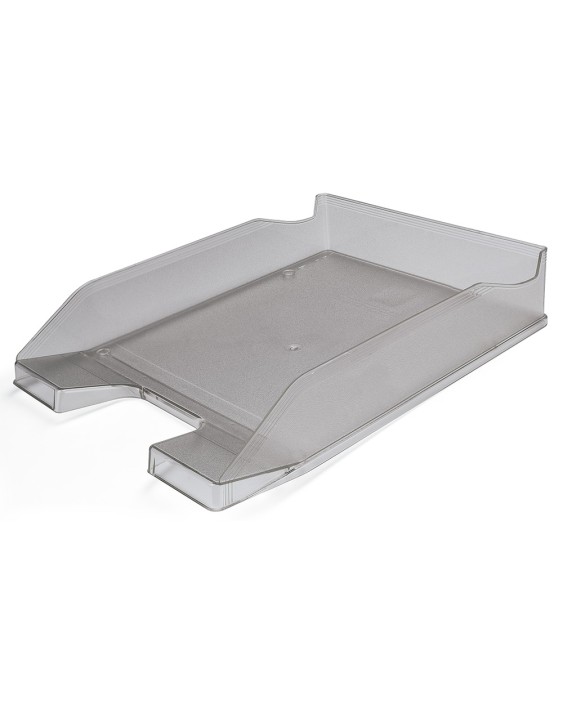 Bandeja sobremesa plastico q-connect gris oscuro transparente 240x70x340 mm