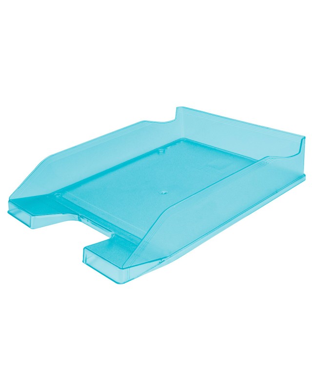 Bandeja sobremesa plastico q-connect turquesa transparente 240x70x340 mm