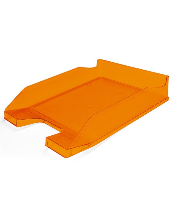 Bandeja sobremesa plastico q-connect naranja transparente 240x70x340 mm
