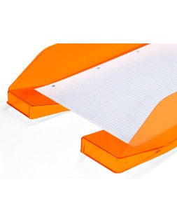Bandeja sobremesa plastico q-connect naranja transparente 240x70x340 mm