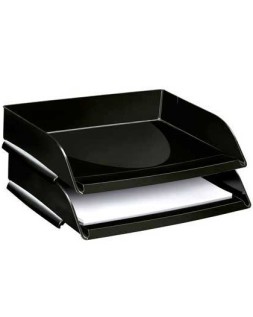 Bandeja sobremesa cep plastico apaisada negro 351x260x69 mm
