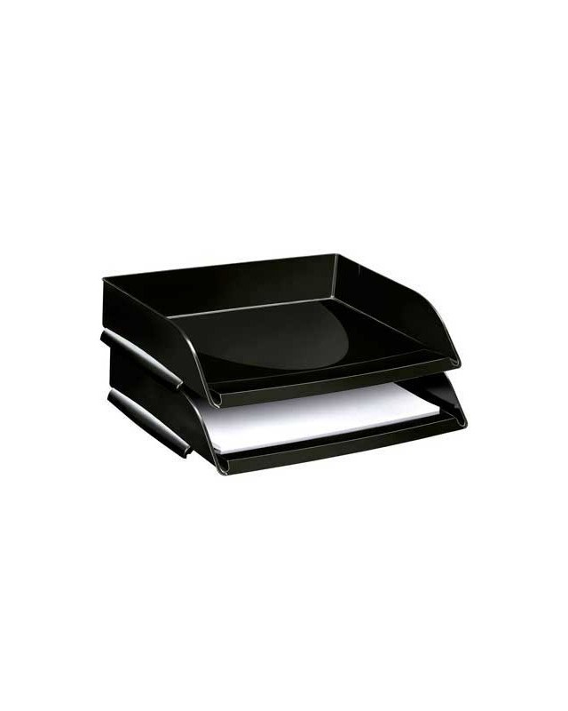 Bandeja sobremesa cep plastico apaisada negro 351x260x69 mm