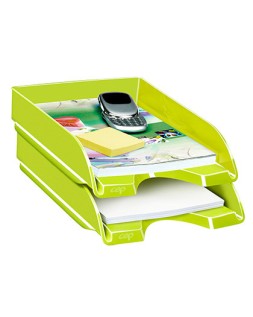 Bandeja sobremesa cep plastico verde 257x348x66 mm