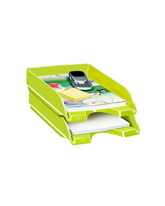 Bandeja sobremesa cep plastico verde 257x348x66 mm