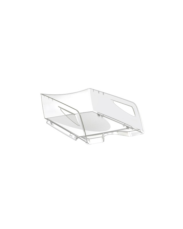 Bandeja sobremesa cep maxi de gran capacidad plastico transparente 386x270x115 mm