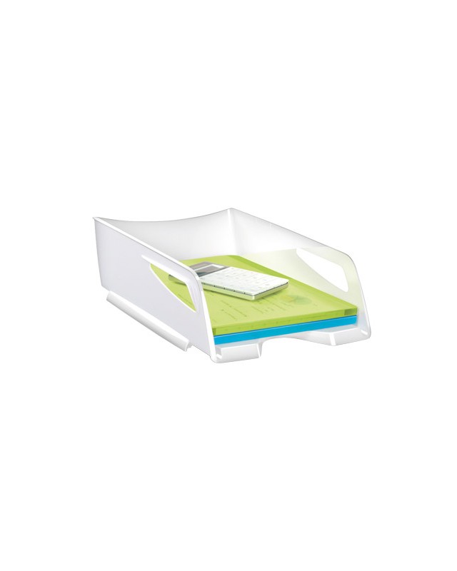 Bandeja sobremesa cep maxi de gran capacidad plastico blanca 386x270x115 mm