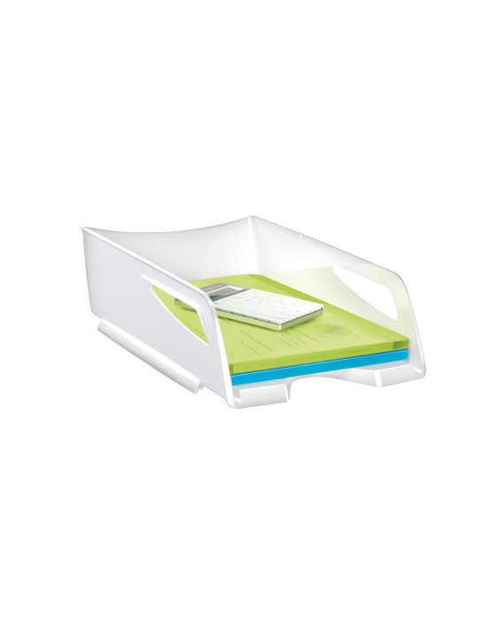 Bandeja sobremesa cep maxi de gran capacidad plastico blanca 386x270x115 mm